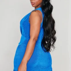 Shape Mini Robe Cache-coeur Moulante En Acétate Bleu Vif à Anneau -Jolie Vêtue Soldes Magasin a07eb5efdb418b76afeb81e6dc450b3bbd6a6a89 cne0557 2