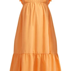 Maternité Robe Longue De Grossesse Orange Volantée Sans Manches -Jolie Vêtue Soldes Magasin a206d9940ebf8e342493c3dc65fbdc1e7f68c526 cnd7259 5