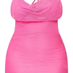 Shape Robe Moulante En Mesh Rose Vif à Col Bénitier Et Fronces Détail Bralette -Jolie Vêtue Soldes Magasin a38a74fdb6b09c4d1d745b2da8b41552e65b470b cmz9159 6