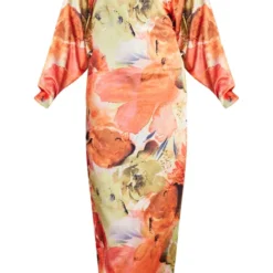 Robe Longue Satinée Orange à Manches Oversize -Jolie Vêtue Soldes Magasin a38ec7e0d06db97ea205522c1da47a8ae2134923 cnd7549 5