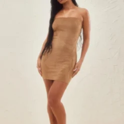 Robe Bustier Moulante Camel En Suédine -Jolie Vêtue Soldes Magasin a3f87337960d1b26f8c00be5b17e90eee09cbaff cnd0408 3