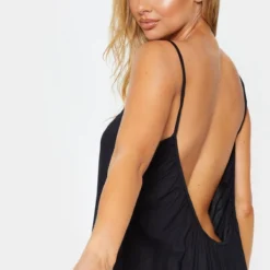 Diamond Robe De Plage Noire Oversize à Dos Ouvert -Jolie Vêtue Soldes Magasin a4d1a4e8572c7ce187a4dfa86b376e76cb7a0ae5 CMD5926 5