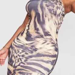 Shape Robe Moulante Longue Marron Imprimé Léopard à Bretelles Spaghetti -Jolie Vêtue Soldes Magasin a530d7954f738392de669bd9dacae2e9aeca3c70 cnd2578 4