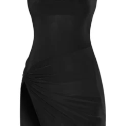 Robe Très Moulante Noire Torsadée à Bretelles -Jolie Vêtue Soldes Magasin a538aa2110f7243f627485d0f08aa9d061ee9b03 cnb2605 5