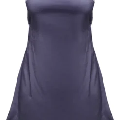Robe Moulante Bustier Satinée Bleu Minéral à Bretelle Dans Le Dos -Jolie Vêtue Soldes Magasin a53908ba35969ec0024da279e719ac8160637e45 cne7699 5