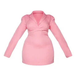Plus Robe Blazer Rose Croisée Effet Superposé -Jolie Vêtue Soldes Magasin a5623669287313b39027c53144d69eb73df7a770 cmt2615 5