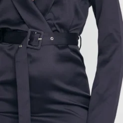 Robe Blazer Noire à Ceinture Et Décolleté -Jolie Vêtue Soldes Magasin a57c0975c36fe422348881cdcdbd7d63fde9ddce cnc2334 4