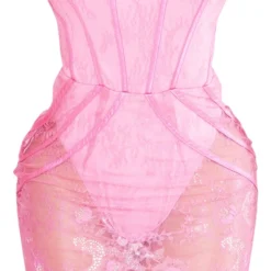 Shape Mini Robe Corset Rose Vif Détail Dentelle -Jolie Vêtue Soldes Magasin a65978fbcd44c7f9c5a97298dbd09b46f396d42c cne0602 5