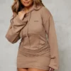 Shape Robe Pull Taupe Imprimé Logo à Corset Et Capuche -Jolie Vêtue Soldes Magasin a698dce65741ce7e95f301d6e497b04277a140d7 cnc4702 1