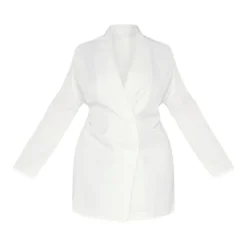 Plus Robe Blazer Blanche Oversize à Double Boutonnière -Jolie Vêtue Soldes Magasin a6b1c3ac03f4bae199ada617aa8c960795e88ef8 cmz7682 5