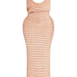 Shape Robe Longue En Maille Crochet Gris Pierre à Dos Nu Ouvert -Jolie Vêtue Soldes Magasin a7314032169dd761bd8e9944d7bc4db72326f73e cne3649 5