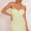 Robe Bustier Moulante Vert Citron à Buste Volanté -Jolie Vêtue Soldes Magasin a7644a84571e4d116c50dd39e1c220ef8c81763c cnd8904 1