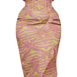 Plus Robe Mi-longue Imprimé Zébré Vert Citron Froncée Sur Le Côté 11 Plus Robe Mi-longue Imprimé Zébré Vert Citron Froncée Sur Le Côté -Jolie Vêtue Soldes Magasin a7b7b63c3bc01c4789d91997d0d90fef315033f3 cne0688 5