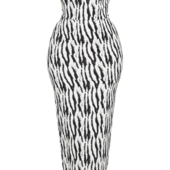 Plus Robe Longue Zébrée Multicolore à Col Bénitier -Jolie Vêtue Soldes Magasin a82800515428f237b03e91feb271abe4a63f4fb4 cms2360 6