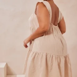 Plus Robe Droite Gris Pierre Texturée Superposée -Jolie Vêtue Soldes Magasin a85e91b4a6991b4ff2585463762617a8871bcb6a cmy4187 3