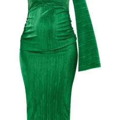 Maternité Robe De Grossesse Asymétrique Longue Verte Effet Plissé -Jolie Vêtue Soldes Magasin a8cee45de8956c7c0f43151ee5e385706cc7e6ac cnd7198 5