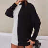 Robe Pull En Maille Noir & Blanc Style Colourblock à Col Roulé -Jolie Vêtue Soldes Magasin a8d276be96d073f94e00a58c253b039eb47a927f cnc0907 1