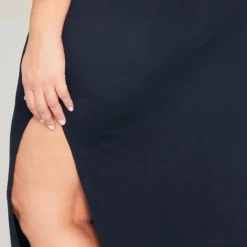 Logic Plus Robe T-shirt Mi-longue Oversize Noire -Jolie Vêtue Soldes Magasin a93c7cbb4e60677494ddc7f11dfcba443b5e06bf cmm5338 5