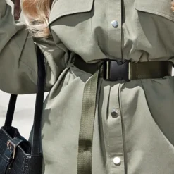 Robe Chemise Oversize Kaki Style Cargo à Boutons Pression -Jolie Vêtue Soldes Magasin a9fc0115a954c244856d05554ab974f9d641fa5d CMF1249 5