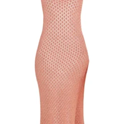 Tall Robe Longue En Maille Crochetée Marron Clair à Dos Nu -Jolie Vêtue Soldes Magasin aa1bdc321baebe3eb2facbe7c20ffb861a5dd331 cne8209 5