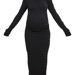 Maternité Robe De Grossesse Mi-longue Noire Texturée Effet Bulle -Jolie Vêtue Soldes Magasin aa8b3ce515bac71d7fee9520a2e0cc0ad249d966 cnd0046 5