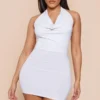 Shape Mini Robe Douce Blanche à Décolleté Très Plongeant -Jolie Vêtue Soldes Magasin aab741eda60fd236b8d311042a3ecd59e92cdb4e cnd7470 1