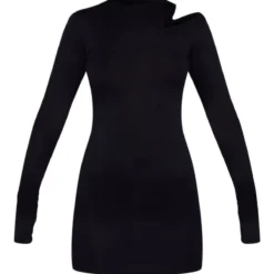Robe Moulante Noir Profond à Découpes Et Manches Longues -Jolie Vêtue Soldes Magasin aac5e2c51c3bbd371a316f42ef3f34a125965cad cnb9637 5