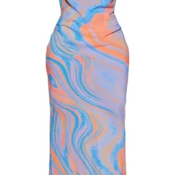 Shape Robe Longue En Maille Tissée Bleue à Imprimé Et Col Bénitier -Jolie Vêtue Soldes Magasin aae571c9f57d199950549f6f01c915f6580eed23 cne0387 5