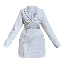Robe Blazer Texturée Crème à Découpe Sur La Taille -Jolie Vêtue Soldes Magasin aaea21e7f9559b10613806134a95ffd40be3eecf cmw4787 6