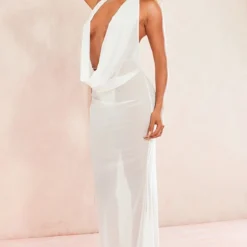 Robe De Plage Blanche Décolletée à Dos Ouvert -Jolie Vêtue Soldes Magasin ab0070684f1cd8c229864ceb4e19d34737fdfefd cne1674 3