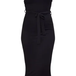 Robe Longue Côtelée Noire à Ceinture -Jolie Vêtue Soldes Magasin ab4bef9d3a95337ccb6a18ae2d0b4ace2eac785f cnd5404 5