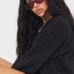 Robe Sweat Basique Noire Oversize à Col Ras -Jolie Vêtue Soldes Magasin ab76a616bf7b21bd089e505c881588f19e27278c cmo7431 5