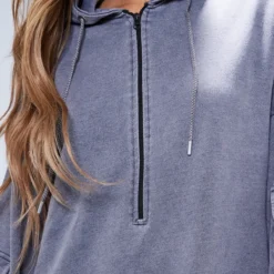 Robe Sweat Noir Javélisé Oversize à Demi-zip -Jolie Vêtue Soldes Magasin ab8803e1d7b7fced780fd98c96c15c22db519817 cna3021 4