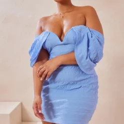 Plus Robe Moulante Texturée Bleu Ciel à Décolleté En V 9 Plus Robe Moulante Texturée Bleu Ciel à Décolleté En V -Jolie Vêtue Soldes Magasin abb5734687397ab63a8d7e8774d8aeac5a79ba93 cmy1933 4