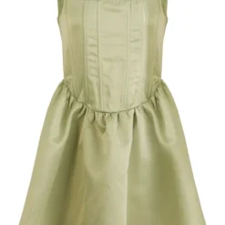 Robe Patineuse Satinée Vert Sauge à Col Carré Et Détail Corset -Jolie Vêtue Soldes Magasin abf1d42ed0685b033f13a58333e6d69d91db97c2 cnd2033 5