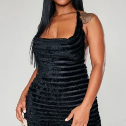 Shape Robe Moulante Texturée Noire à Col Bénitier Et Dos Nu -Jolie Vêtue Soldes Magasin ac555bb92987e627b0ffbd65068bf7fb00d6d0e0 cnb7716 3