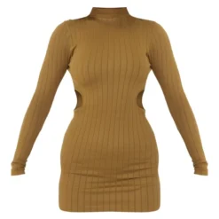 Robe Moulante Côtelée Structurée Vert Olive à Découpes Et Col Montant -Jolie Vêtue Soldes Magasin ac8fb66178d63482acf0b4bb89f923d2fa0f50e0 cna6592 5