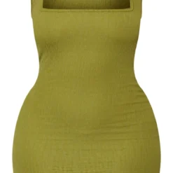 Shape Robe Moulante Texturée Vert Olive à Col Carré -Jolie Vêtue Soldes Magasin ad220c36682e86b6255d5885e2febadd2b323c83 cna8730 5