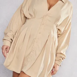 Plus Robe Chemise Oversize En Maille Tissée Beige à Détail Plissé Et Boutons 10 Plus Robe Chemise Oversize En Maille Tissée Beige à Détail Plissé Et Boutons -Jolie Vêtue Soldes Magasin ad3e0d8259e599b90dc46e5dd337677c8aefffca cnc7303 4