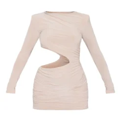 Robe Très Moulante Gris Pierre Froncée Découpée à épaulettes -Jolie Vêtue Soldes Magasin adea14ce53f036beef51804590f389f18038cbfe cnb7463 5