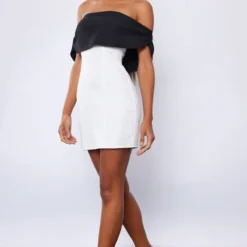 Robe Bustier Moulante Blanche à Col Bardot Et Jupe Strassée -Jolie Vêtue Soldes Magasin ae15b236b53b205be6607a70fbad0a418e1cdff9 cnb7983 3