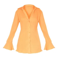 Robe Chemise Plissée Mandarine à Manches Flare -Jolie Vêtue Soldes Magasin aeded56f628fd4dd2f01ed5a4540fbb2b450d2e5 cnd8940 5