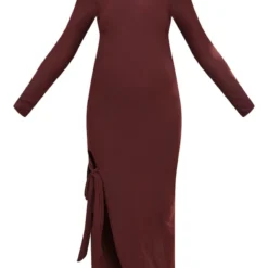 Maternité Robe De Grossesse Mi-longue Chocolat Douce Fendue Sur Le Côté -Jolie Vêtue Soldes Magasin af63c38d7c89d7e108d77915bef35f6c471d1f23 cnd3053 5