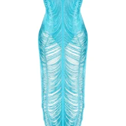 Shape Robe Longue Turquoise Détail Franges -Jolie Vêtue Soldes Magasin afc6e97deaa59bedad525fc4ece4df33048ef329 cne0576 5