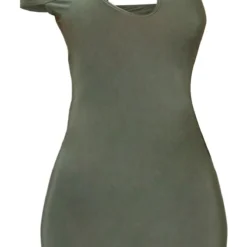 Robe Très Moulante Kaki à Bretelle Asymétrique Et Découpe -Jolie Vêtue Soldes Magasin b01705ffd93fd6e0f44912292e2a19a91d550e87 cnd2271 5