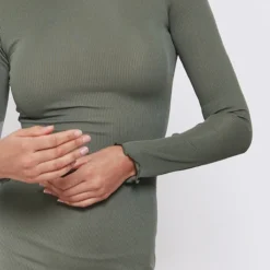 Robe Mi-longue Côtelée Kaki à Manches Longues Et Ourlet Légèrement Volanté 10 Robe Mi-longue Côtelée Kaki à Manches Longues Et Ourlet Légèrement Volanté -Jolie Vêtue Soldes Magasin b15e2e2bdedb96dcf5197305e2c451fcdf4fec9c cnd4271 4