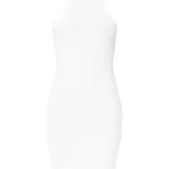 Robe Moulante Blanche Côtelée Brossée à Dos Nageur -Jolie Vêtue Soldes Magasin b18341a51a032901c72b36e57fe98b2659ebe6b5 cmm1615 6