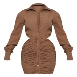 Robe Chemise Froncée Café Au Lait Rosé à Boutons Et Côtés Découpés 11 Robe Chemise Froncée Café Au Lait Rosé à Boutons Et Côtés Découpés -Jolie Vêtue Soldes Magasin b1875e9a4f4da7e58e8162f818c6248ba78f19d5 cnc6144 5