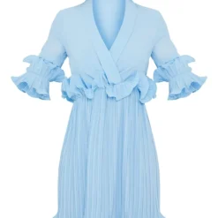 Robe Patineuse Bleu Ciel Plissée à Volants -Jolie Vêtue Soldes Magasin b1a646f1597a4a3fb260aee7f9cbdce9876dac77 cms4614 6