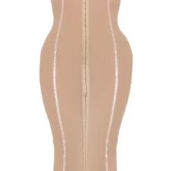 Robe Longue Bustier En Mesh Nude à Crochets Et Oeillets Détail Coutures -Jolie Vêtue Soldes Magasin b1ce58f1638a8aaf8de8a065c7d8a72a6a8251c2 cne2686 5